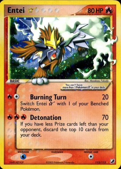 Unseen Forces Entei [Gold-Star] Pokémon card