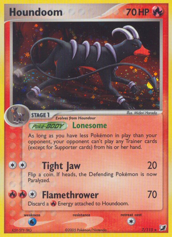 Unseen Forces Houndoom Pokémon card