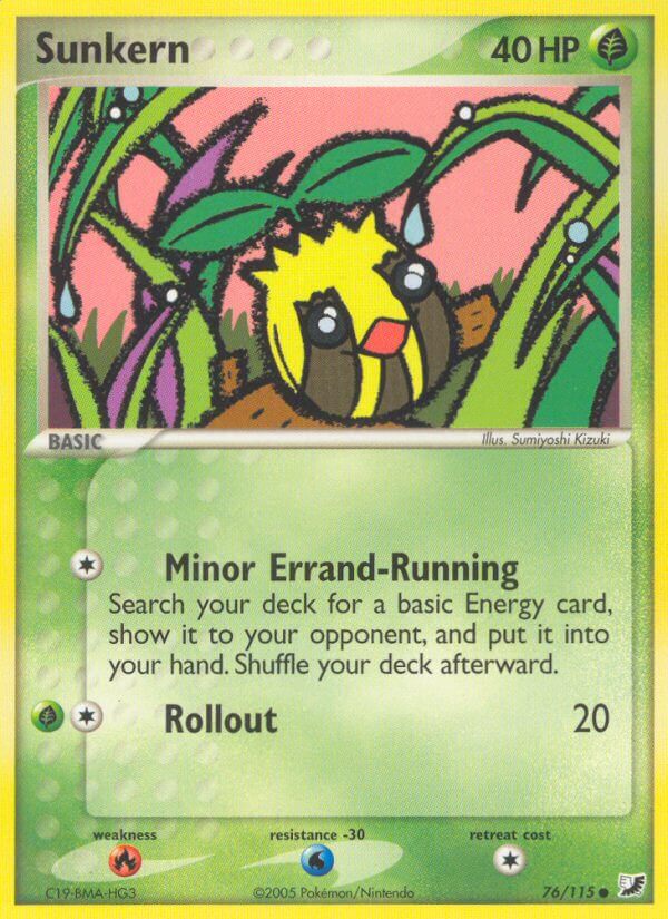 Unseen Forces Sunkern Pokémon card