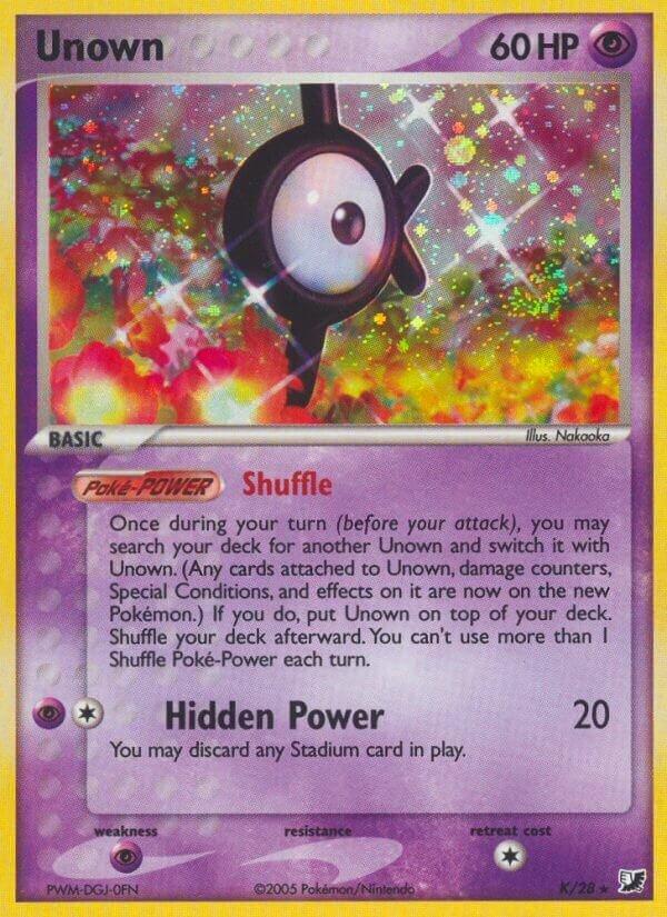 Unseen Forces Unown [K] Pokémon card