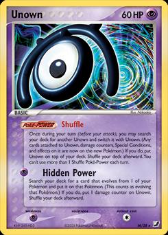 Unseen Forces Unown [M] Pokémon card