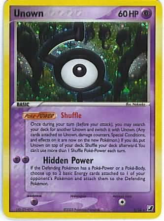 Unseen Forces Unown [S] Pokémon card