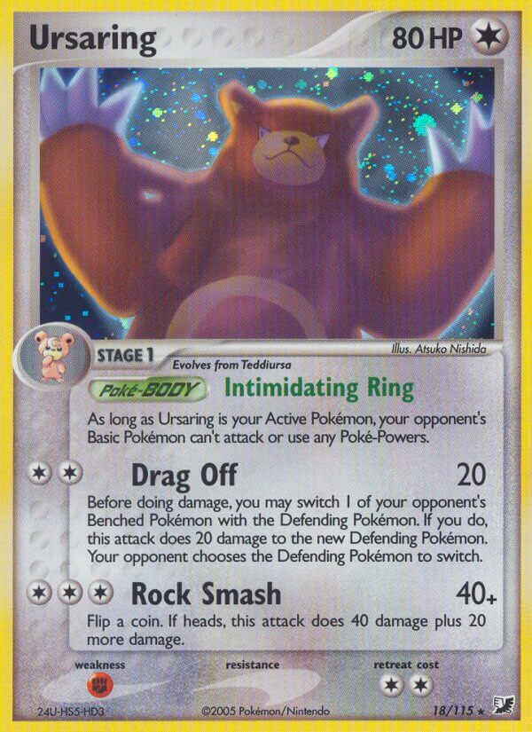Unseen Forces Ursaring Pokémon card