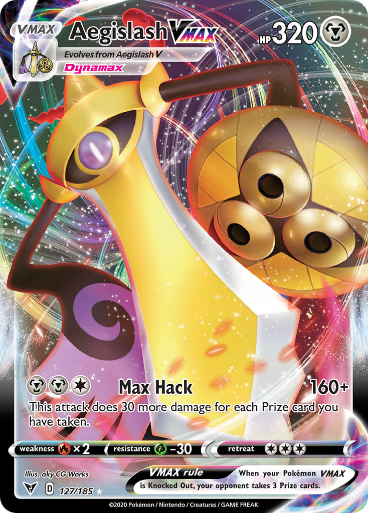 Vivid Voltage Aegislash VMAX Pokémon card