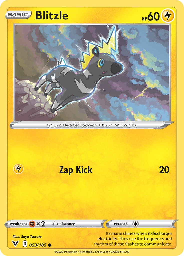 Vivid Voltage Blitzle Pokémon card