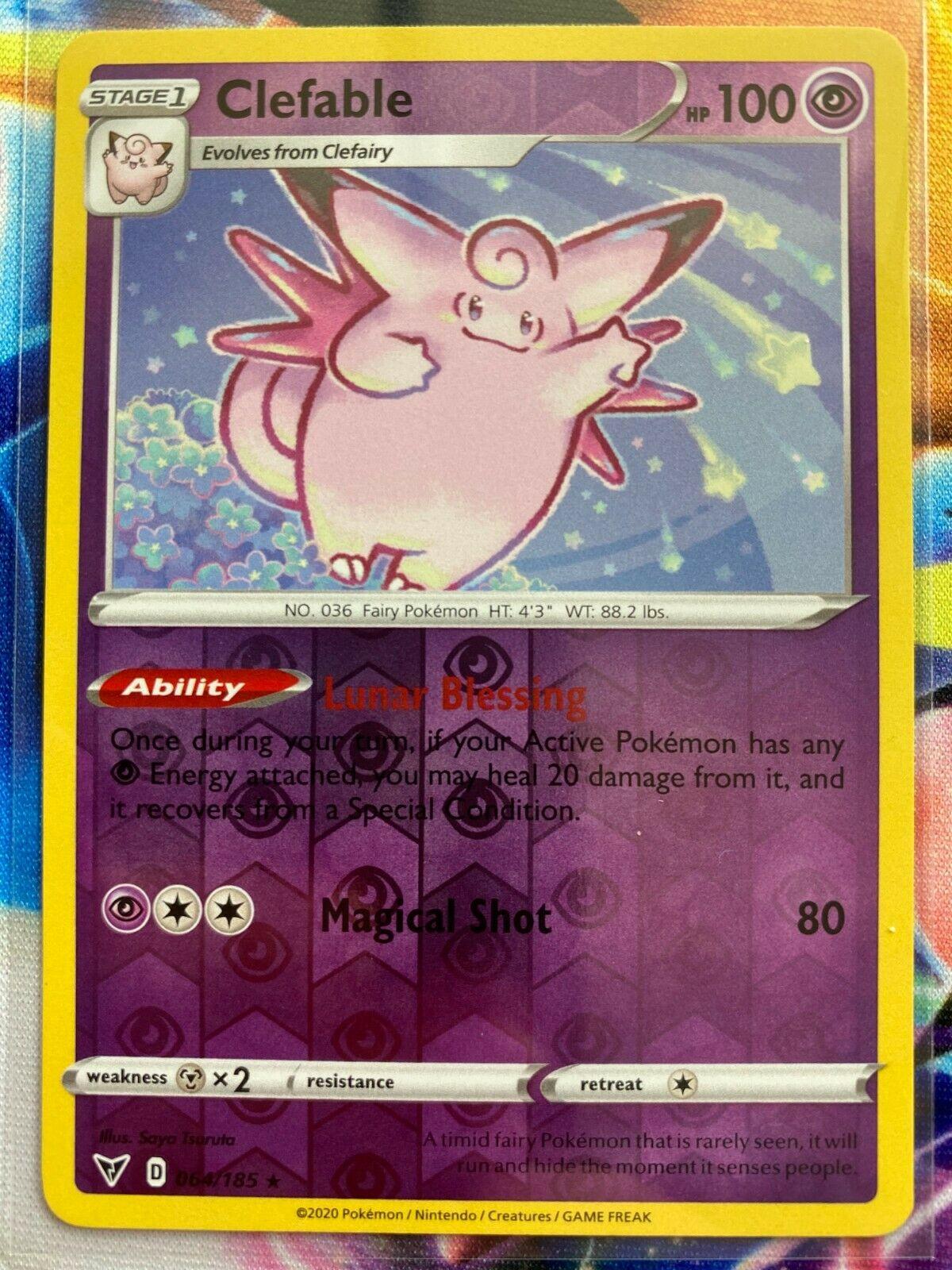 Vivid Voltage Clefable [Reverse Holo] Pokémon card