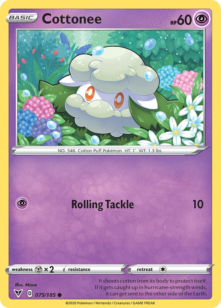 Vivid Voltage Cottonee Pokémon card