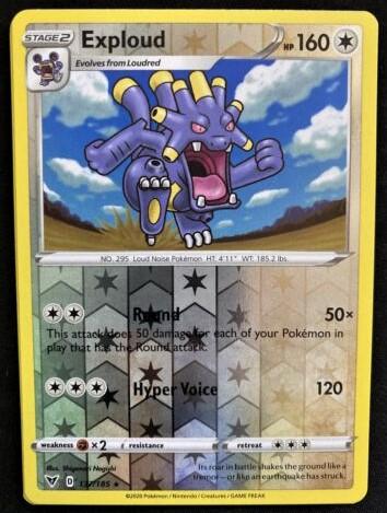 Vivid Voltage Exploud [Reverse Holo] Pokémon card