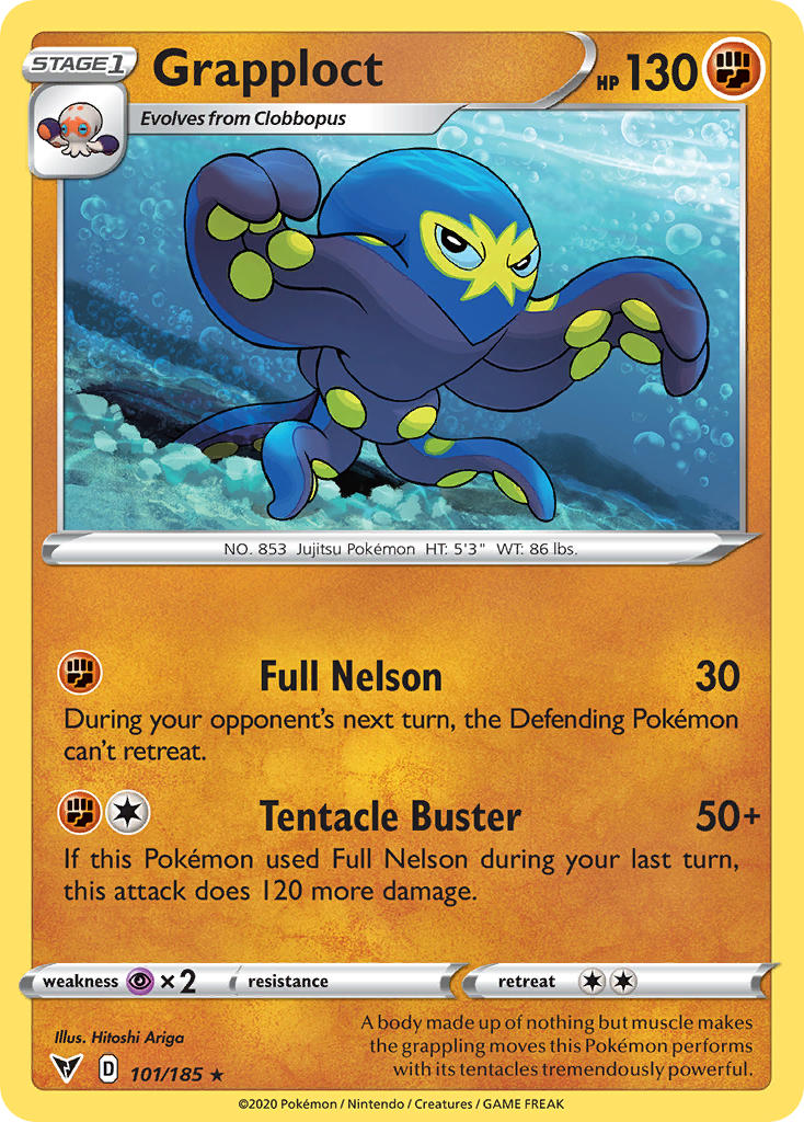 Vivid Voltage Grapploct Pokémon card