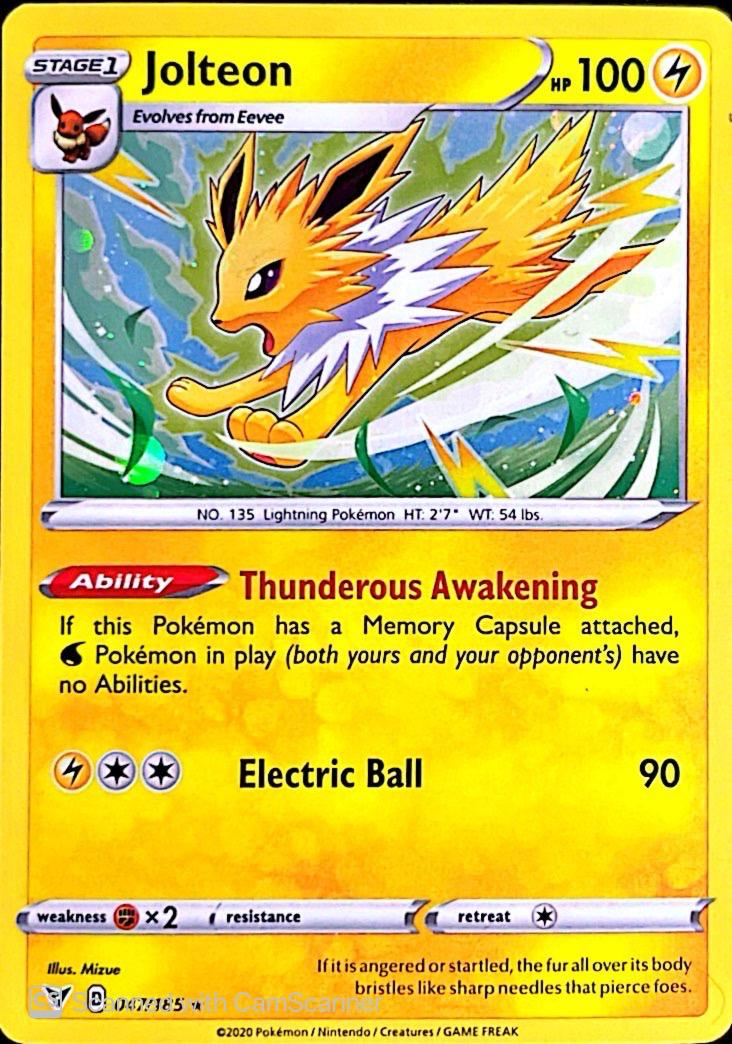 Vivid Voltage Jolteon [Cosmos-Holo] Pokémon card