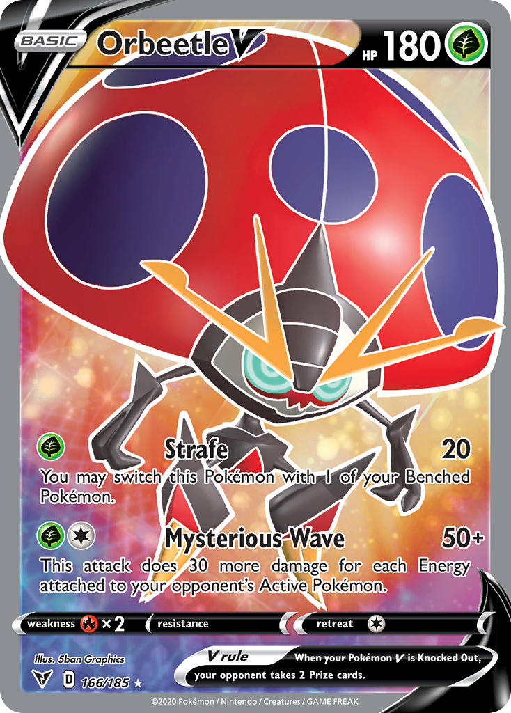 Vivid Voltage Orbeetle V Pokémon card