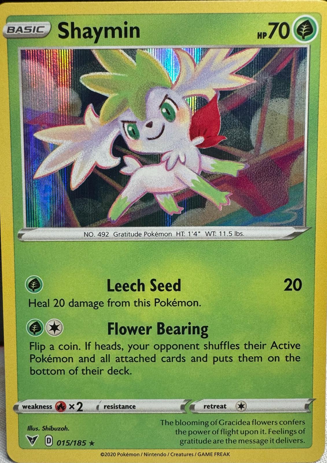 Vivid Voltage Shaymin [Holo] Pokémon card