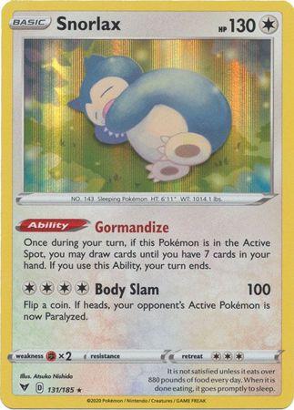 Vivid Voltage Snorlax [Holo] Pokémon card