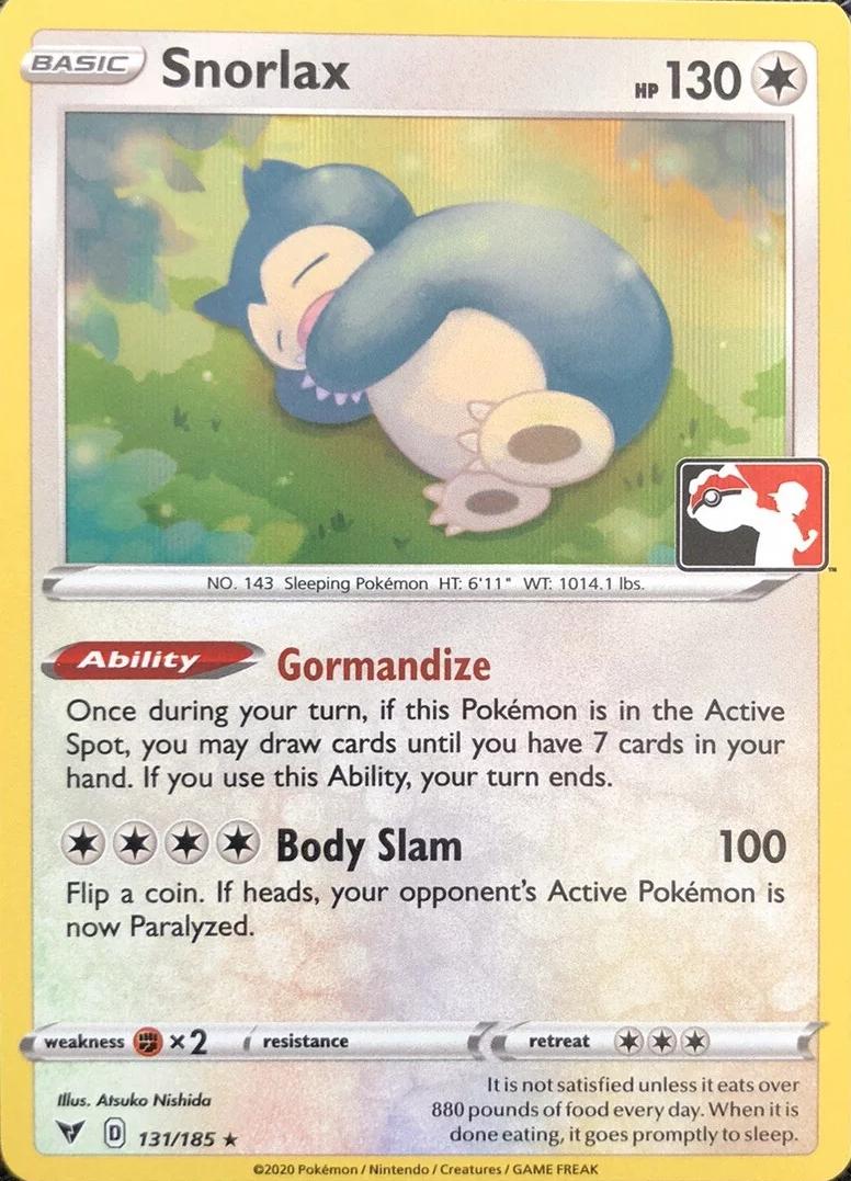 Vivid Voltage Snorlax [Prize-Pack-Series-1] Pokémon card