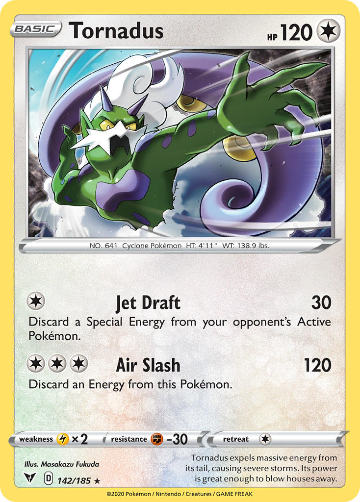 Vivid Voltage Tornadus Pokémon card
