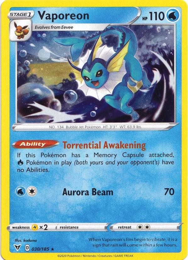 Vivid Voltage Vaporeon [Cosmos-Holo] Pokémon card