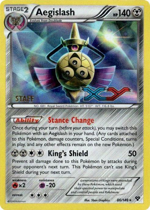 XY Aegislash [Prerelease-Staff] Pokémon card
