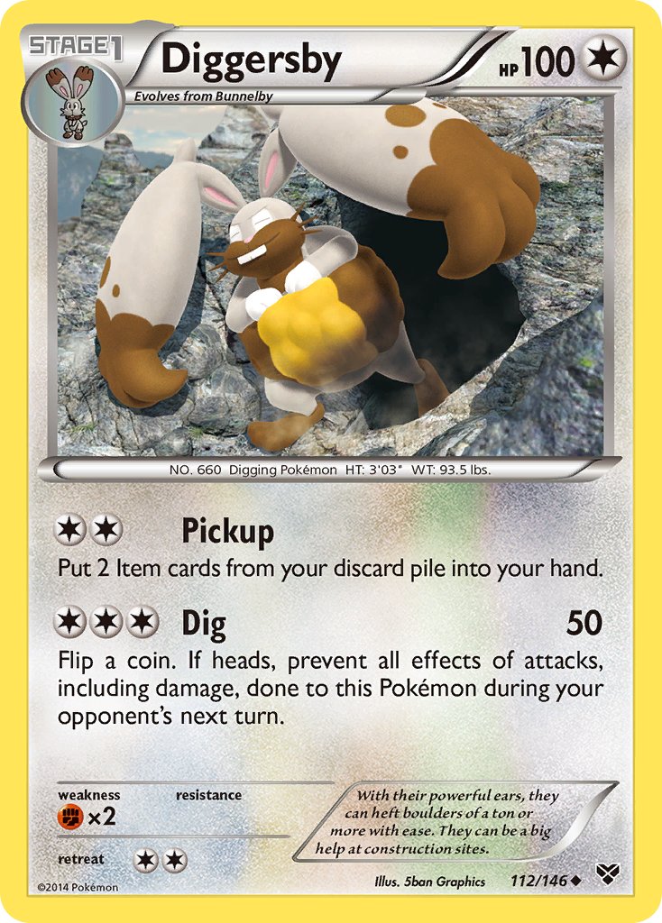 XY Diggersby Pokémon card