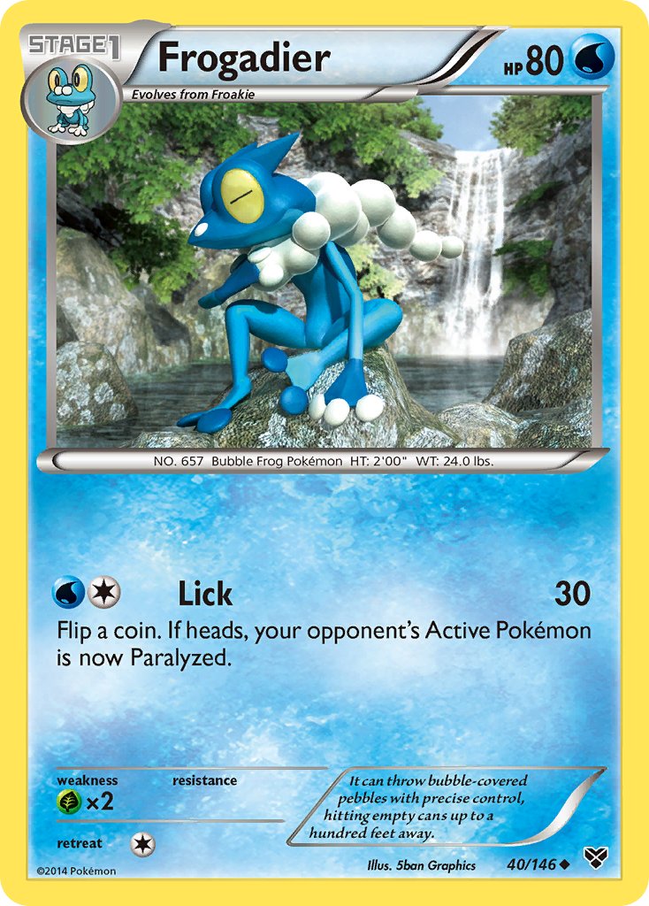 XY Frogadier Pokémon card