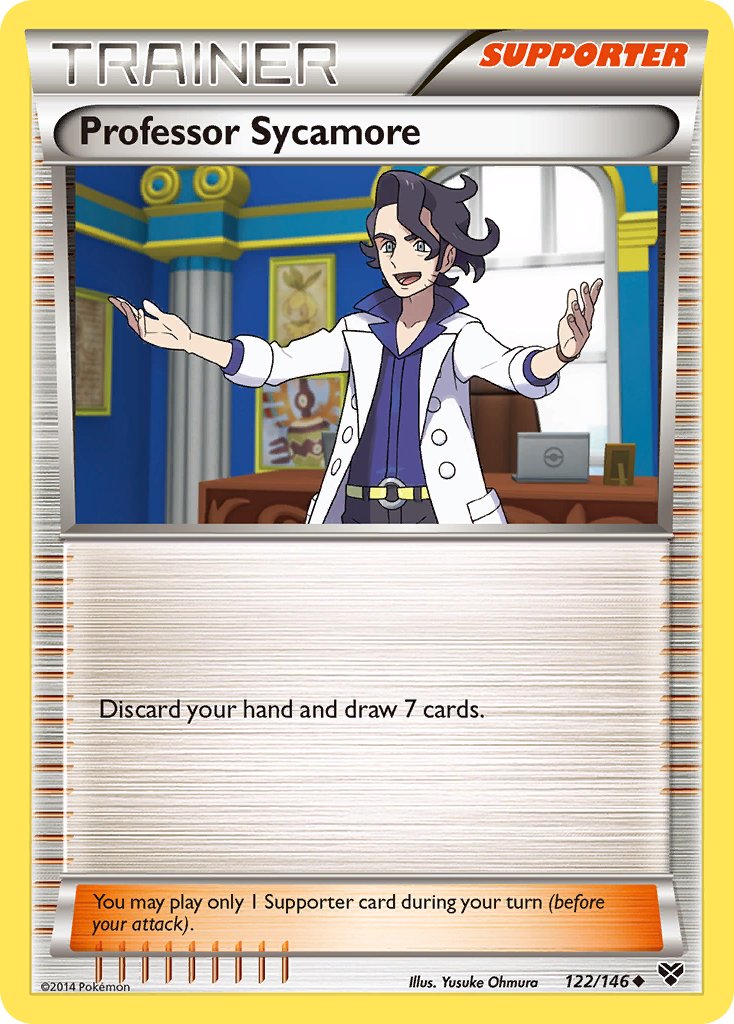 XY Professor Sycamore [Professor-Program-Crosshatch-Holo] Pokémon card