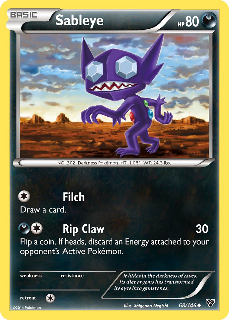 XY Sableye Pokémon card