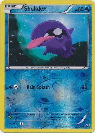 XY Shellder [Reverse Holo] Pokémon card