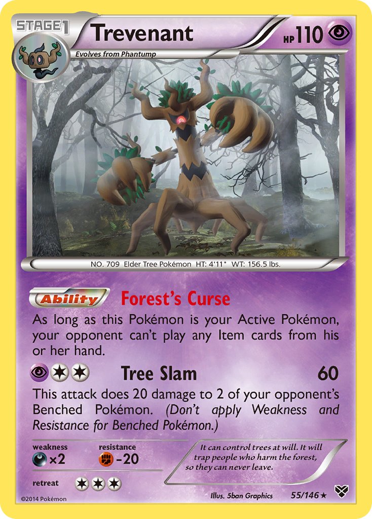 XY Trevenant Pokémon card
