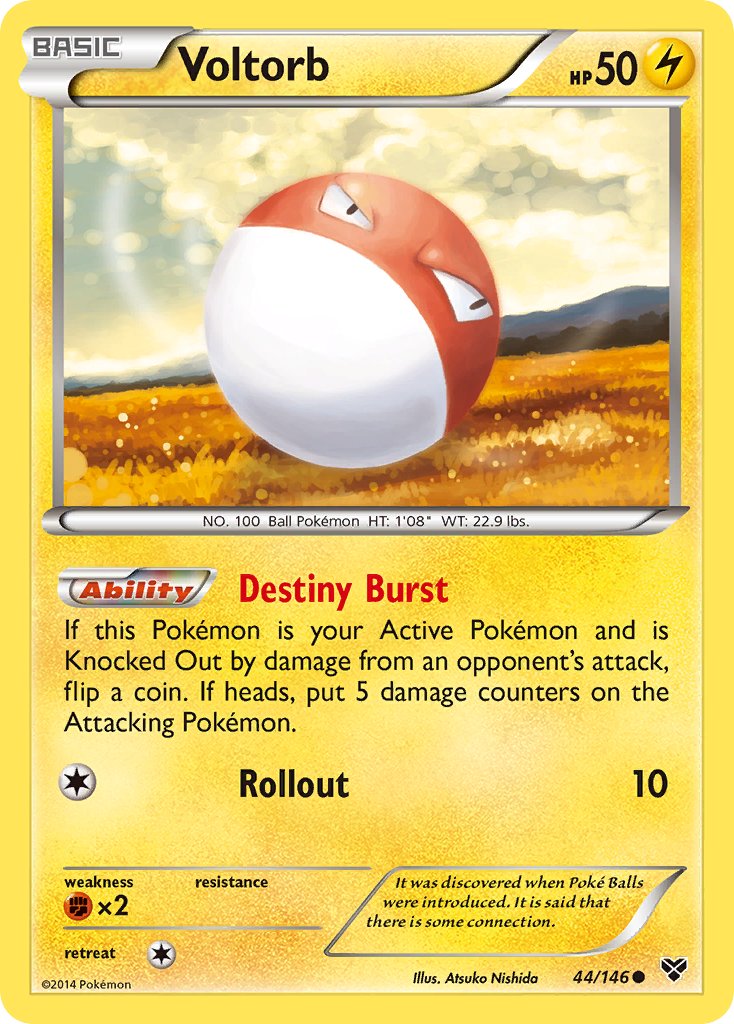 XY Voltorb Pokémon card
