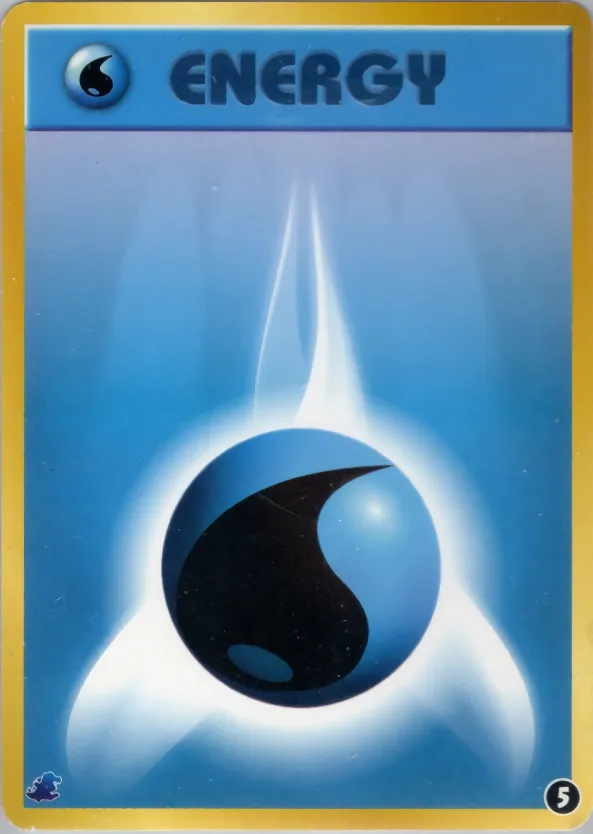 Japanese Intro Pack Neo Basic Water Energy Pokémon card