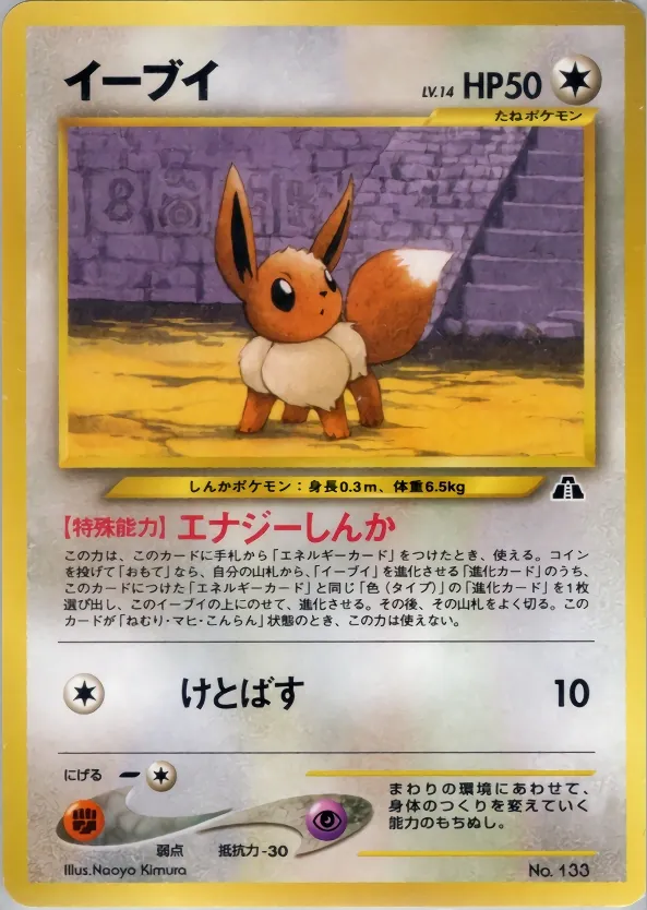 Japanese Premium File 2 Eevee Pokémon card