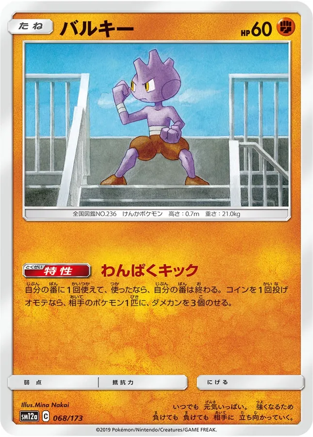 Japanese Tag All Stars Tyrogue Pokémon card
